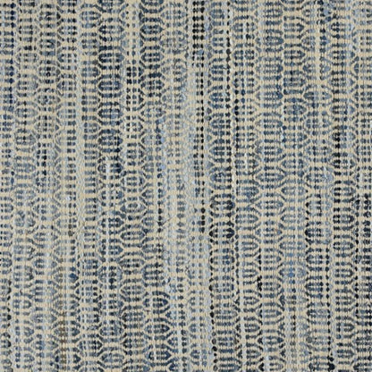 3' X 8' Blue And Gray Ogee Runner Rug