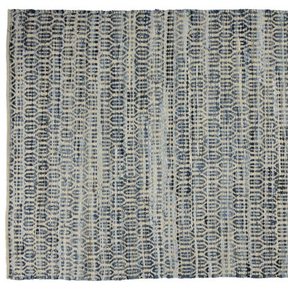 3' X 8' Blue And Gray Ogee Runner Rug