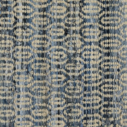 3' X 8' Blue And Gray Ogee Runner Rug