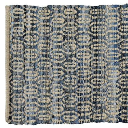 3' X 8' Blue And Gray Ogee Runner Rug