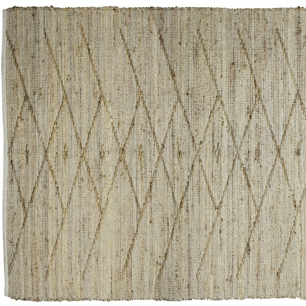 2' X 3' Beige Distressed Tribal Scatter Rug
