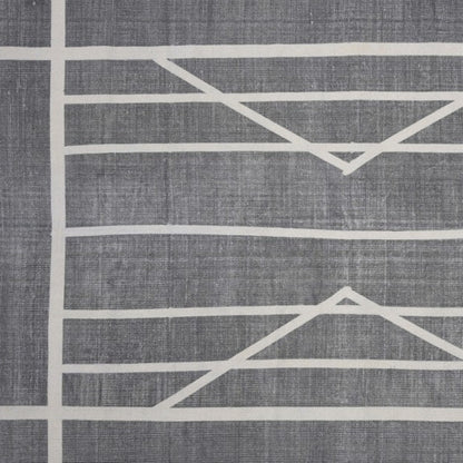 4' X 6' Gray Dhurrie Area Rug