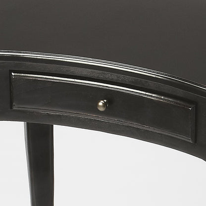 32" Black Poplar Wood Writing Desk