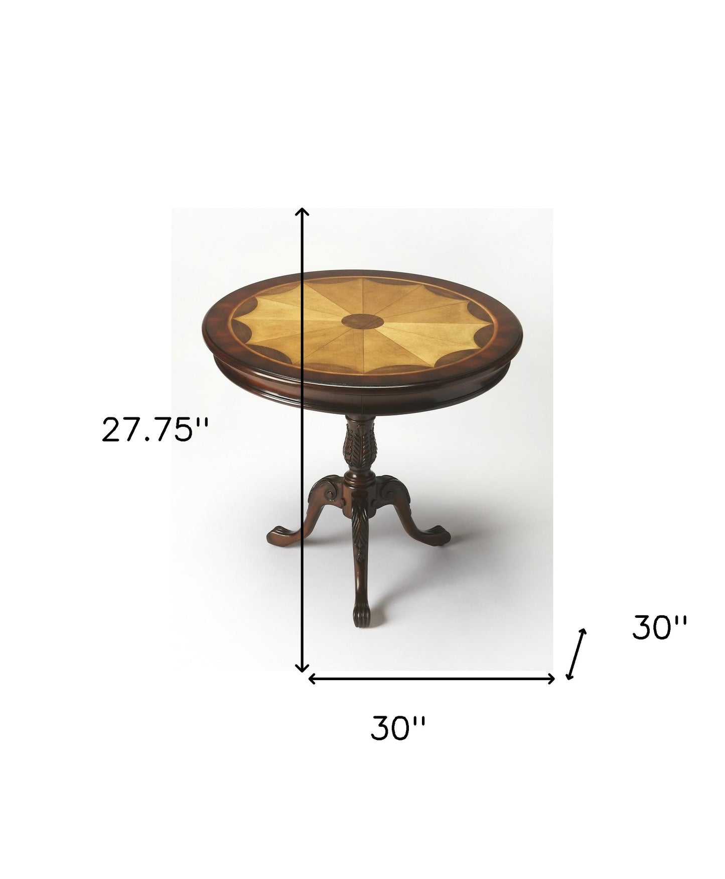 30" Brown Round Coffee Table