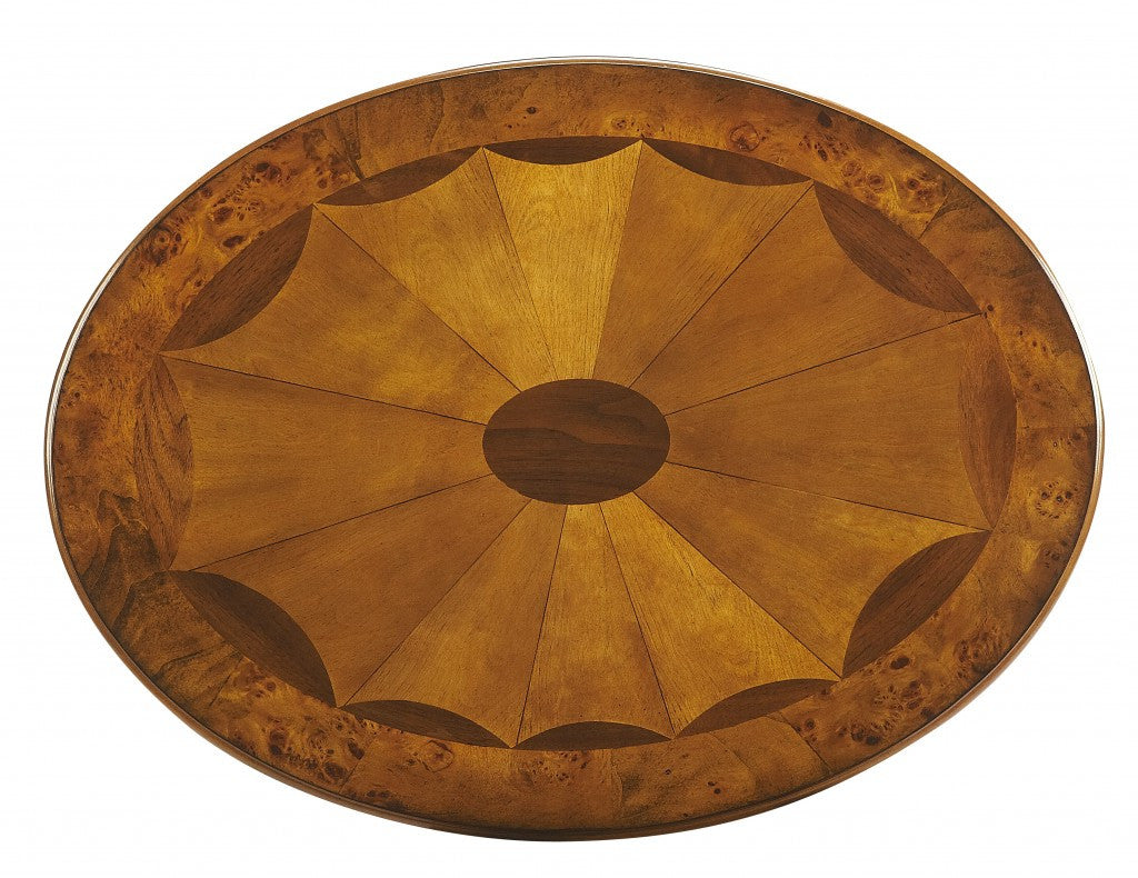 Olive Ash Burl Oval Accent Table