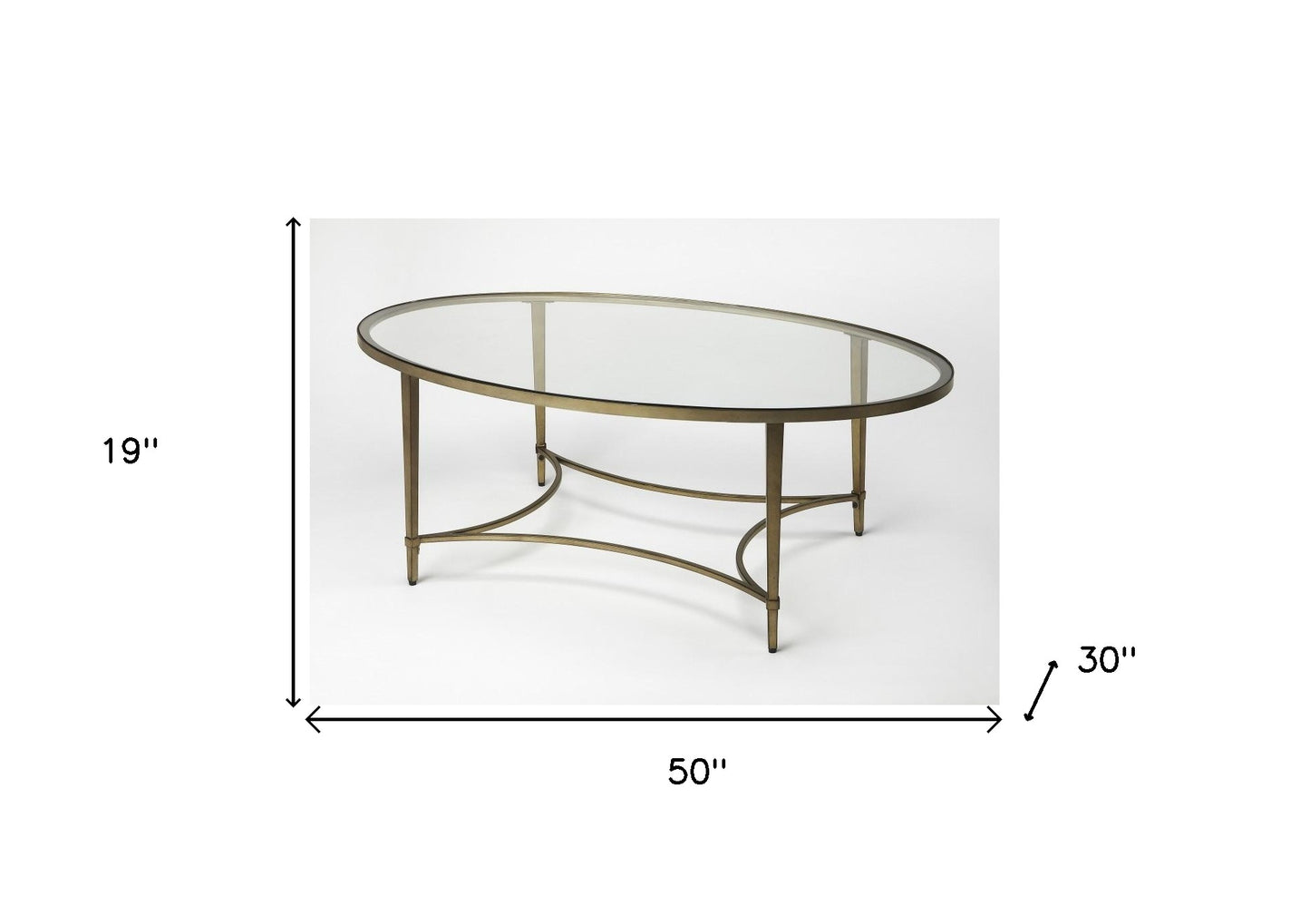 Golden Oval Coffee Table