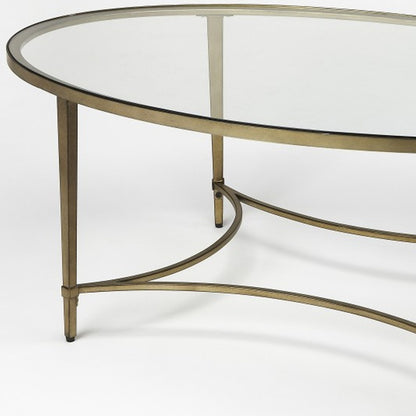 Golden Oval Coffee Table