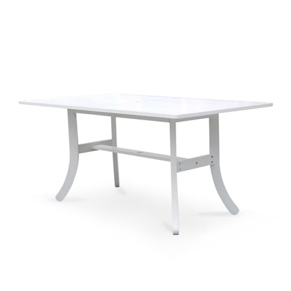 White Dining Table With Curved Legs
