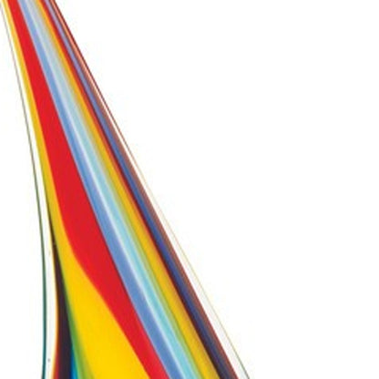 Murano Style Art Glass Primary Sailboat Sculpture