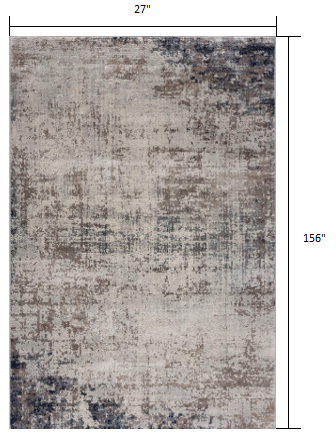 2’ X 3’ Navy Blue Distressed Striations Scatter Rug