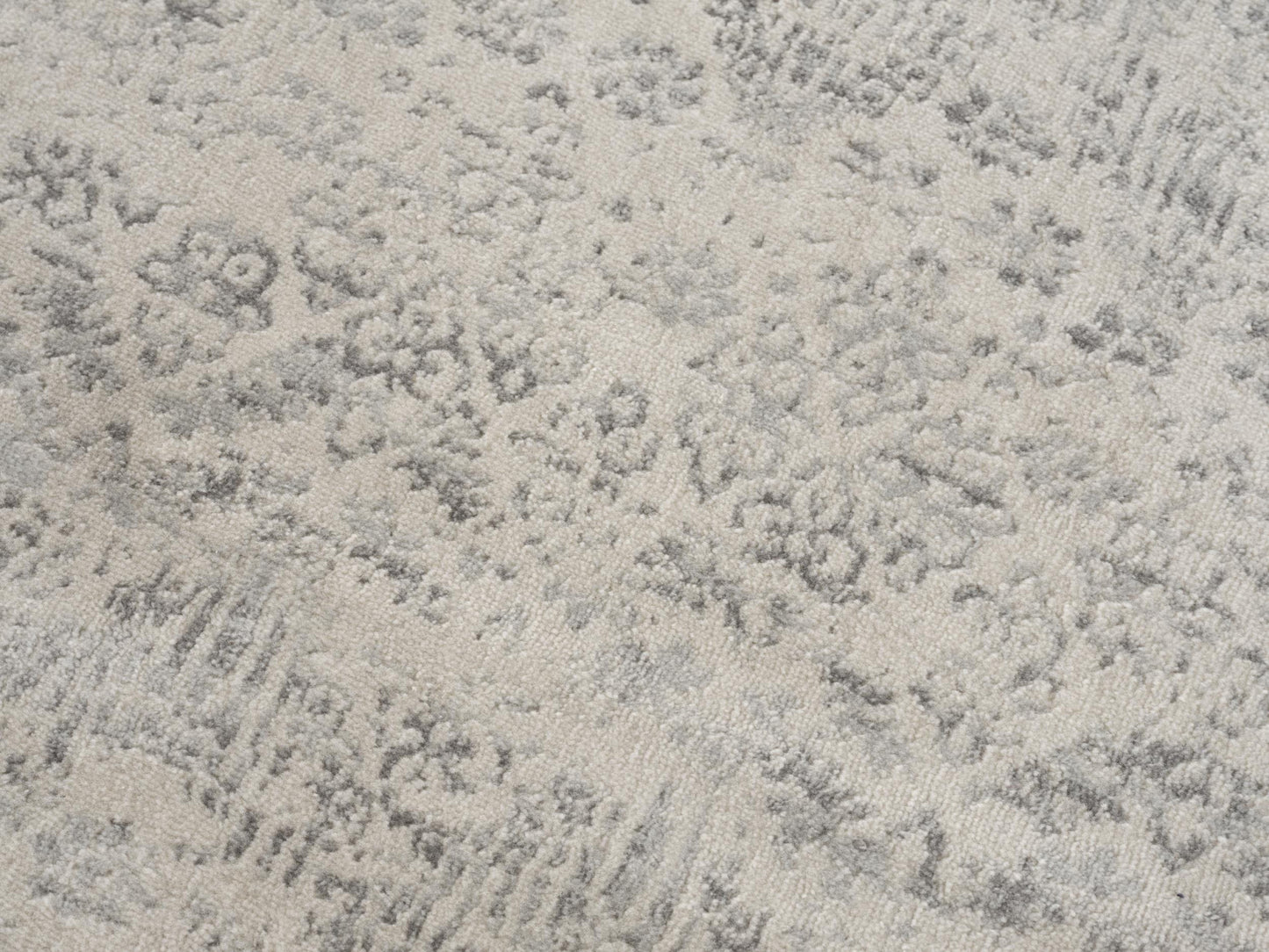 2’ X 10’ Ivory Distressed Ikat Pattern Runner Rug
