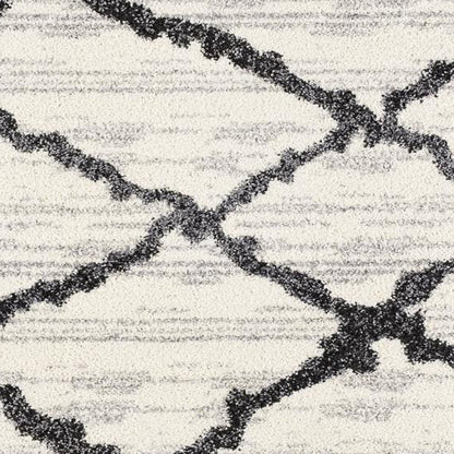 5’ X 8’ Gray And Black Modern Abstract Area Rug