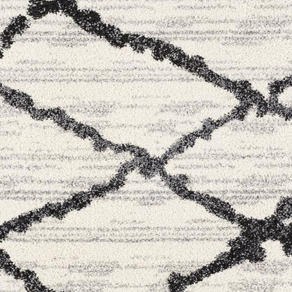 5’ X 8’ Gray And Black Modern Abstract Area Rug