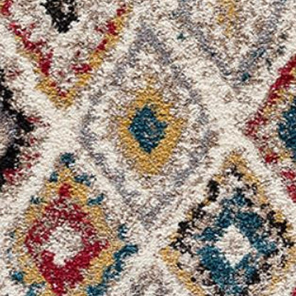 8' X 11' Cream Southwestern Area Rug