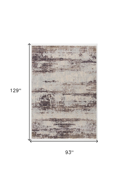 8' X 10' Violet Abstract Dhurrie Area Rug