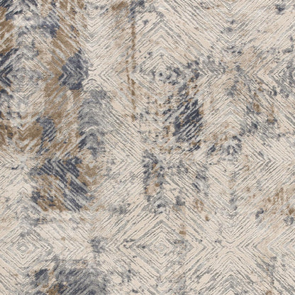 5’ X 8’ Ivory And Beige Abstract Diamonds Area Rug