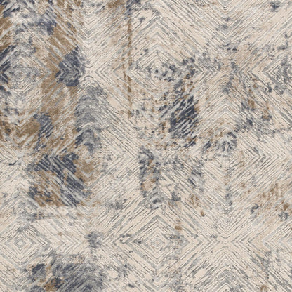 5’ X 8’ Ivory And Beige Abstract Diamonds Area Rug