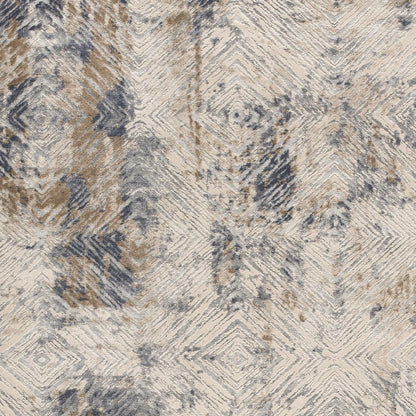 5’ X 8’ Ivory And Beige Abstract Diamonds Area Rug