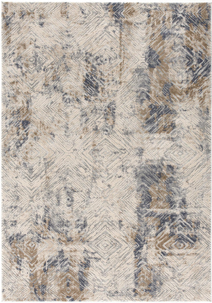 5’ X 8’ Ivory And Beige Abstract Diamonds Area Rug
