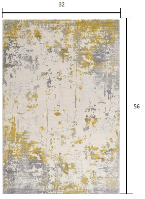 6' X 9' Gold Abstract Dhurrie Area Rug