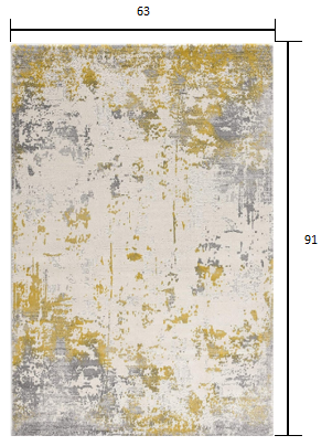 6' X 9' Gold Abstract Dhurrie Area Rug