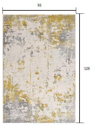 6' X 9' Gold Abstract Dhurrie Area Rug