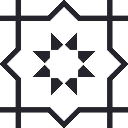4" X 4" White And Black Sun Peel And Stick Removable Tiles