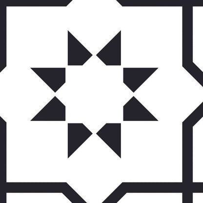 4" X 4" White And Black Sun Peel And Stick Removable Tiles