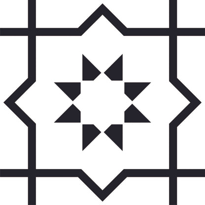4" X 4" White And Black Sun Peel And Stick Removable Tiles