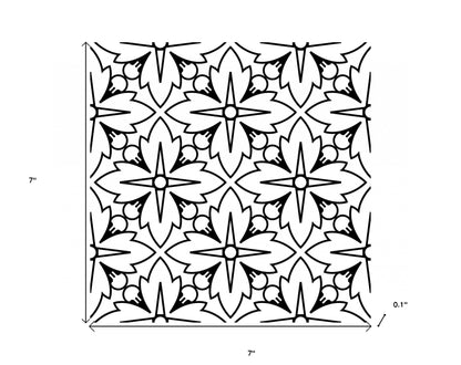 4" X 4" Black And White Silo Peel And Stick Removable Tiles