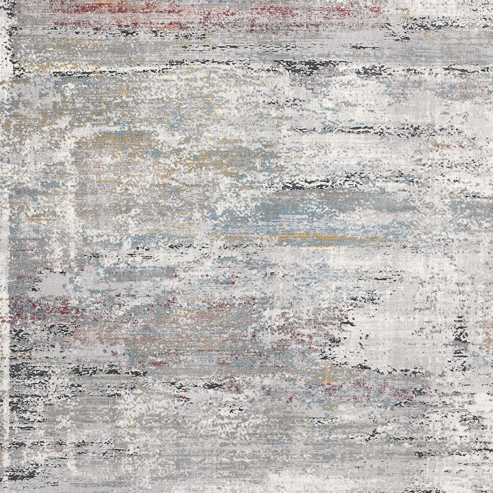 3’ x 10’ Cream and Blue Traditional Runner Rug