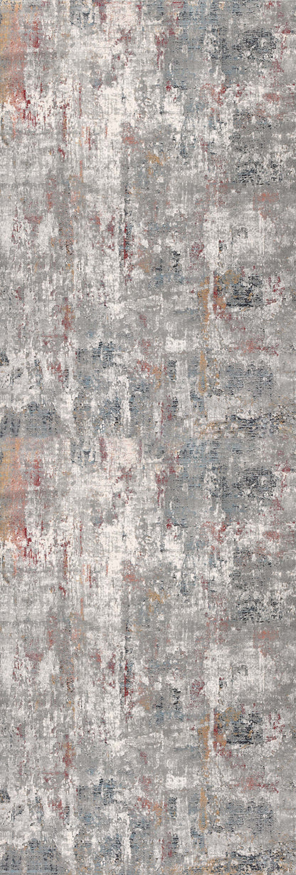 5’ X 8’ Gray And Ivory Abstract Area Rug