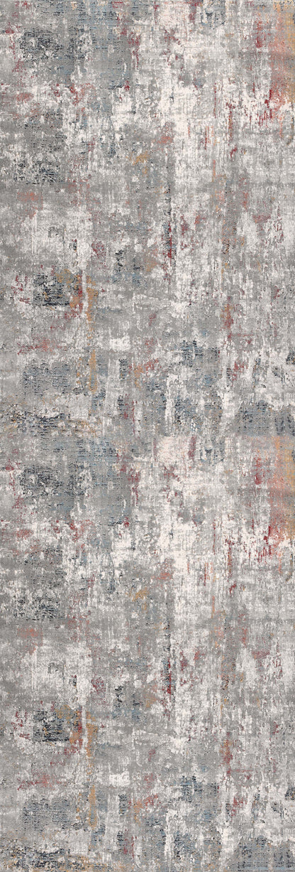 5’ X 8’ Gray And Ivory Abstract Area Rug