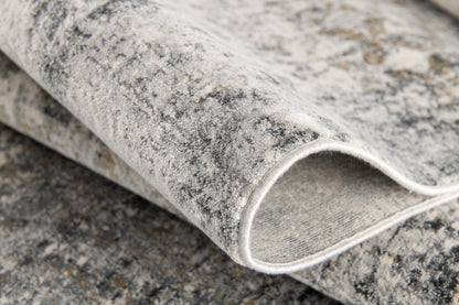 8' X 10' Gray Abstract Dhurrie Area Rug