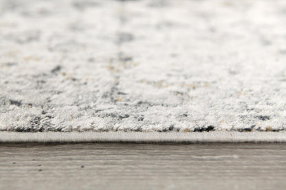 8' X 10' Gray Abstract Dhurrie Area Rug