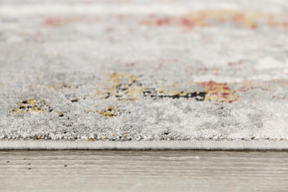 20' Gray Abstract Runner Rug