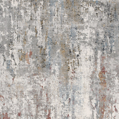 20' Gray Abstract Runner Rug