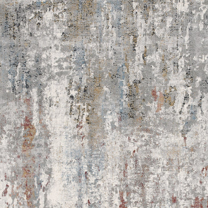 20' Gray Abstract Runner Rug