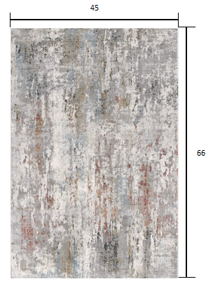 20' Gray Abstract Runner Rug