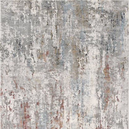 20' Gray Abstract Runner Rug