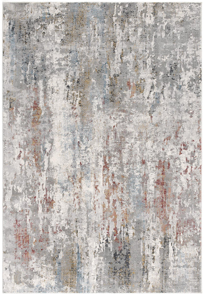 20' Gray Abstract Runner Rug
