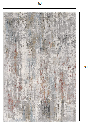 20' Gray Abstract Runner Rug