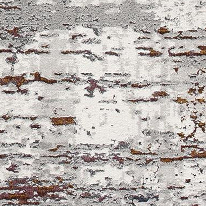 5’ X 8’ Gray And Brown Abstract Scraped Area Rug