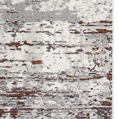 5’ X 8’ Gray And Brown Abstract Scraped Area Rug