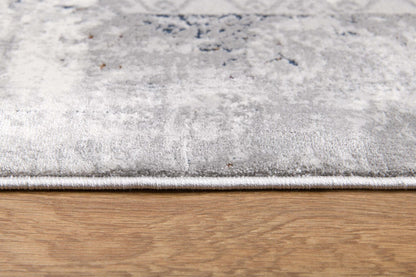 5” X 8” Gray Abstract Patterns Area Rug