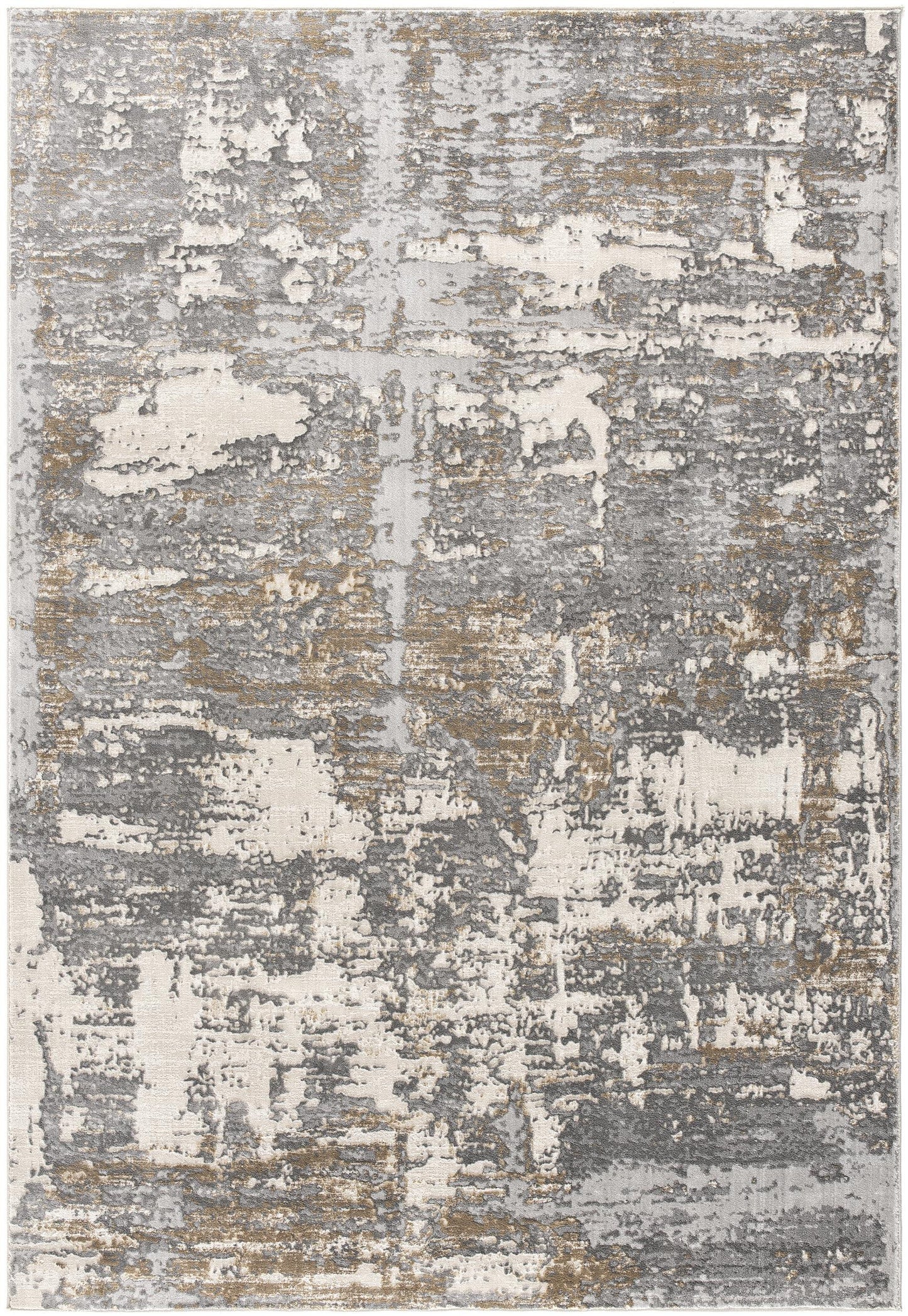 4’ X 6’ Beige And Gray Distressed Area Rug
