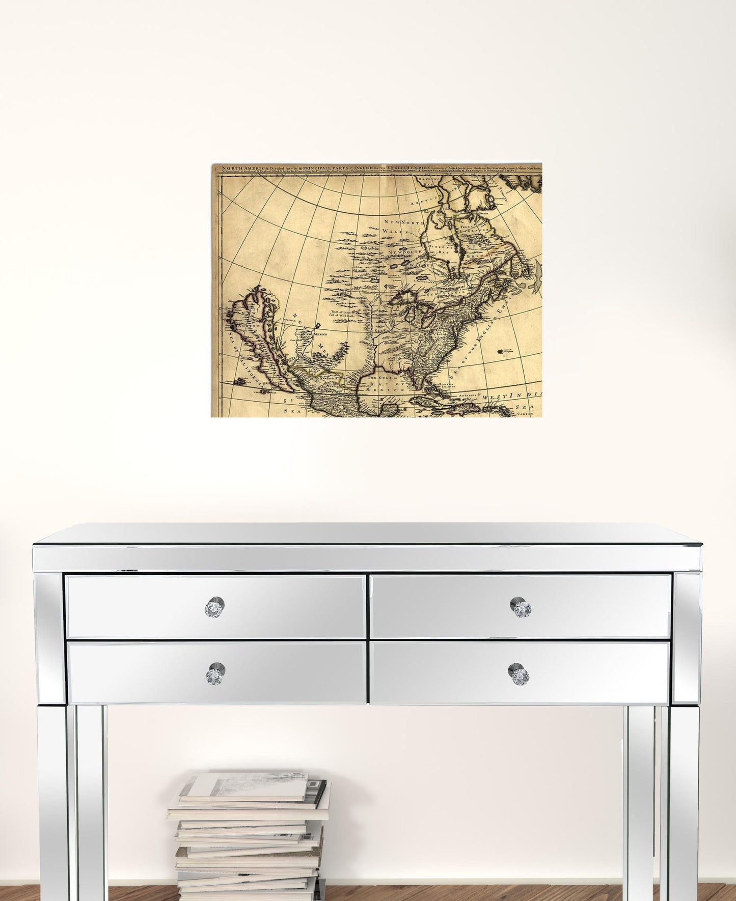 20" X 24" Map Of North America C1685 Vintage  Poster Wall Art