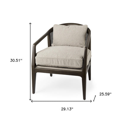 Fusion Dark Cane Back Arm Chair