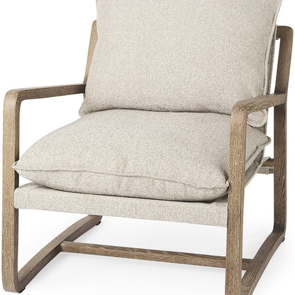 Modern Rustic Cozy Black And Cream Accent Chair