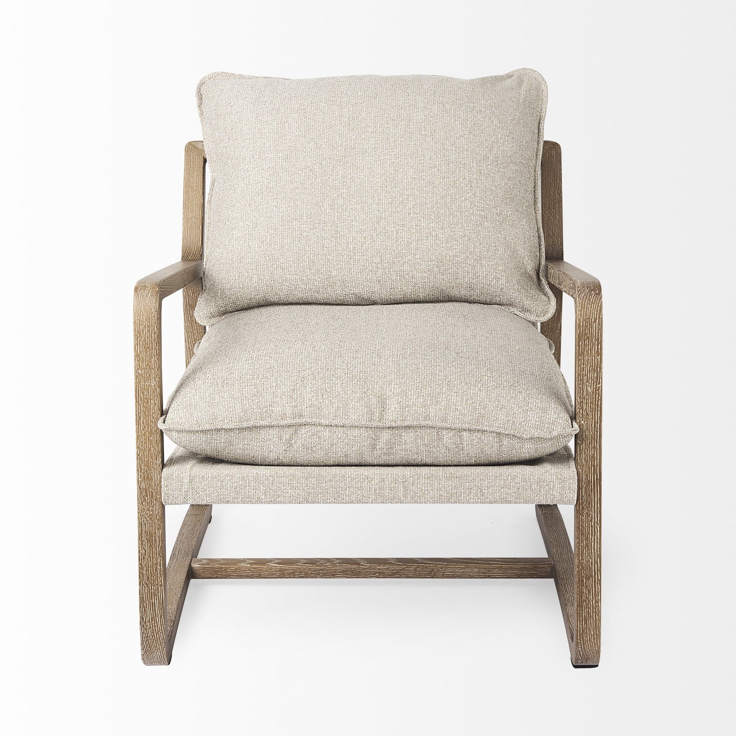 Modern Rustic Cozy Black And Cream Accent Chair